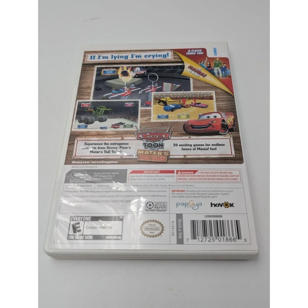 Disney Pixar: Cars Toon: Mater's Tall Tales Nintendo Wii Complete Near Mint Disc